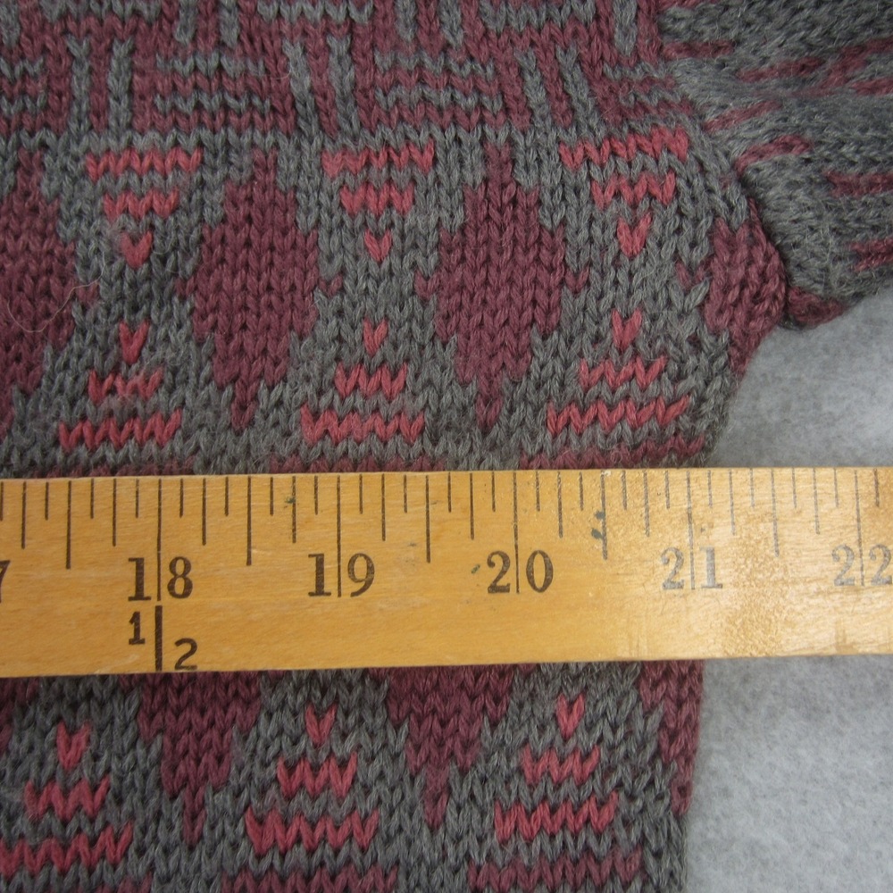 Vtg FENZIA Sweater Mens Large Geometric Wool Blend Long Sleeve Knit Grandpa - Picture 11 of 13